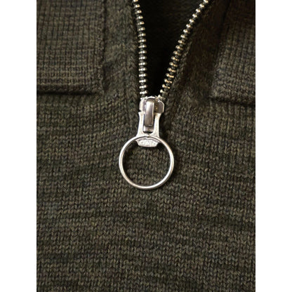 Kapital 8G Cotton Wool Nickel 4 Quarter Zip Sweater