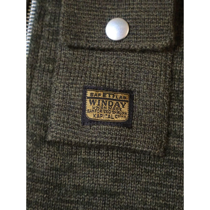 Kapital 8G Cotton Wool Nickel 4 Quarter Zip Sweater