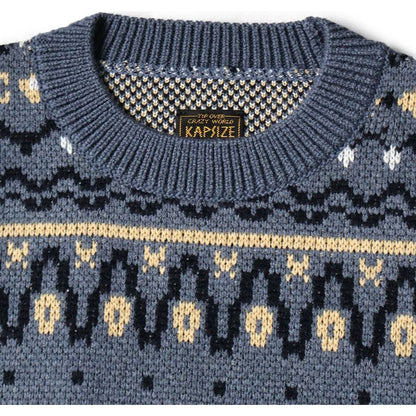 Kapital 8G Fair Isle Crew Sweater (Canoe)