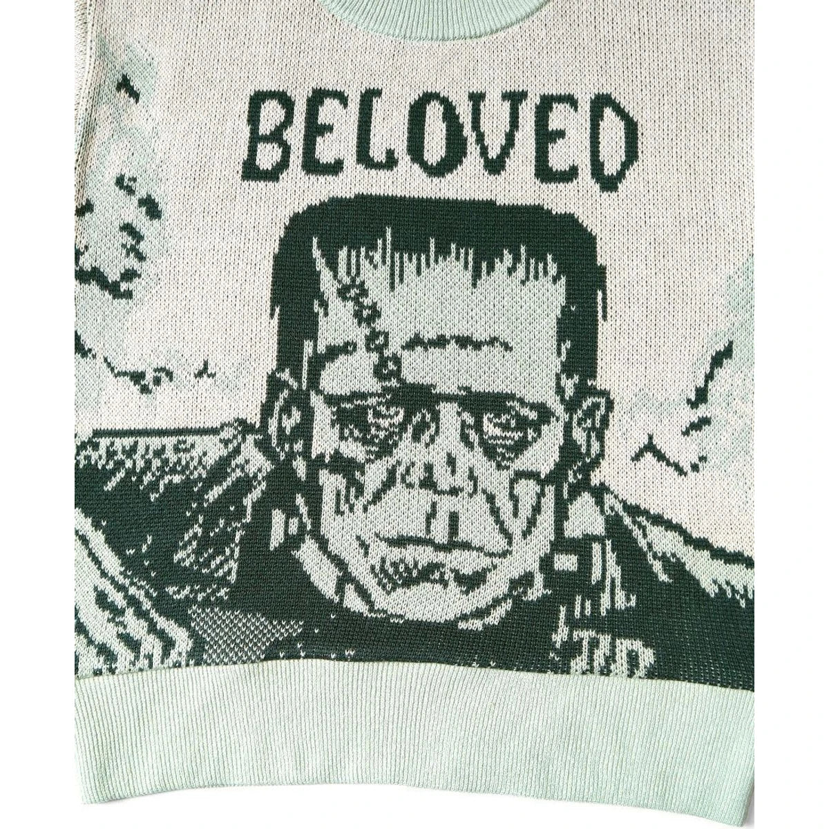 Kapital 8G Jacquard Knit Short Sleeve Vintage Cropped Sweater (Beloved Mr )