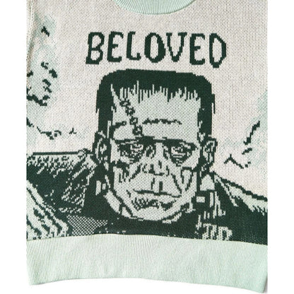 Kapital 8G Jacquard Knit Short Sleeve Vintage Cropped Sweater (Beloved Mr )