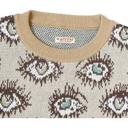 Kapital 8G Jacquard Knit Speakeasy Pattern Vintage Sweater