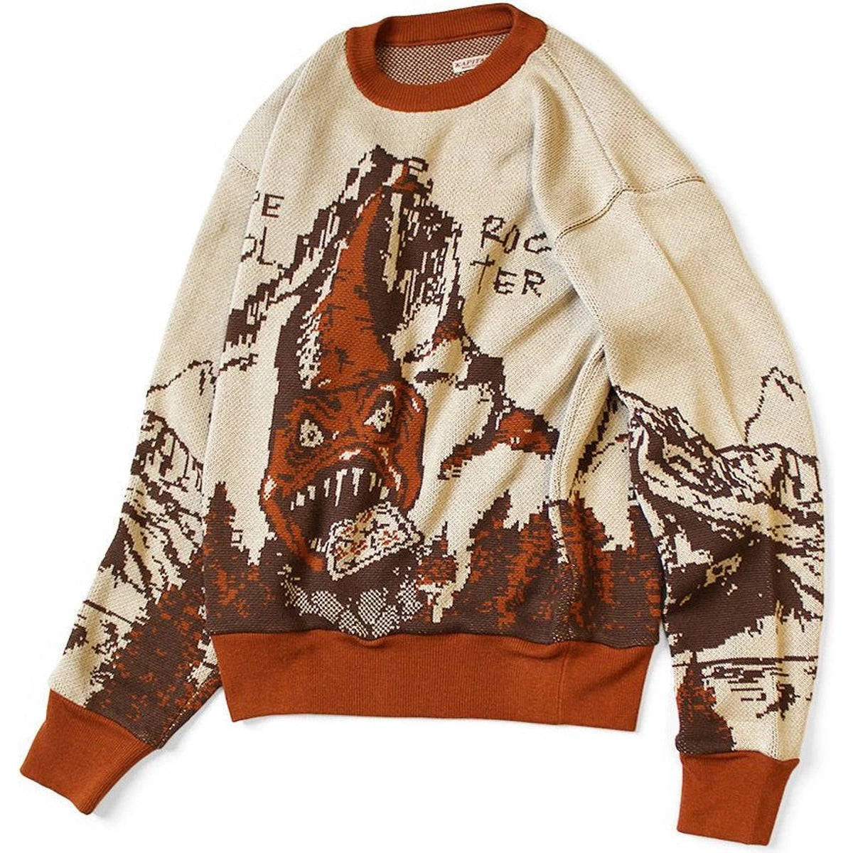 Kapital 8G Jacquard Knit Vintage Crew Sweater (The Slide Rock Bolter)