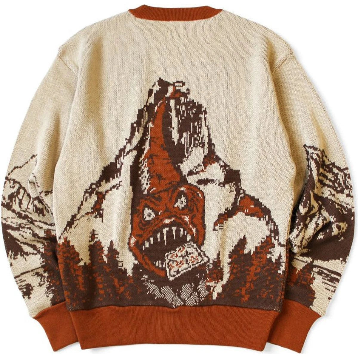 Kapital 8G Jacquard Knit Vintage Crew Sweater (The Slide Rock Bolter)