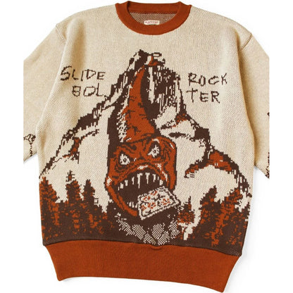 Kapital 8G Jacquard Knit Vintage Crew Sweater (The Slide Rock Bolter)