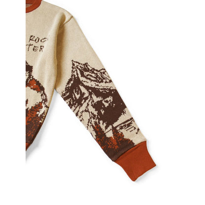Kapital 8G Jacquard Knit Vintage Crew Sweater (The Slide Rock Bolter)