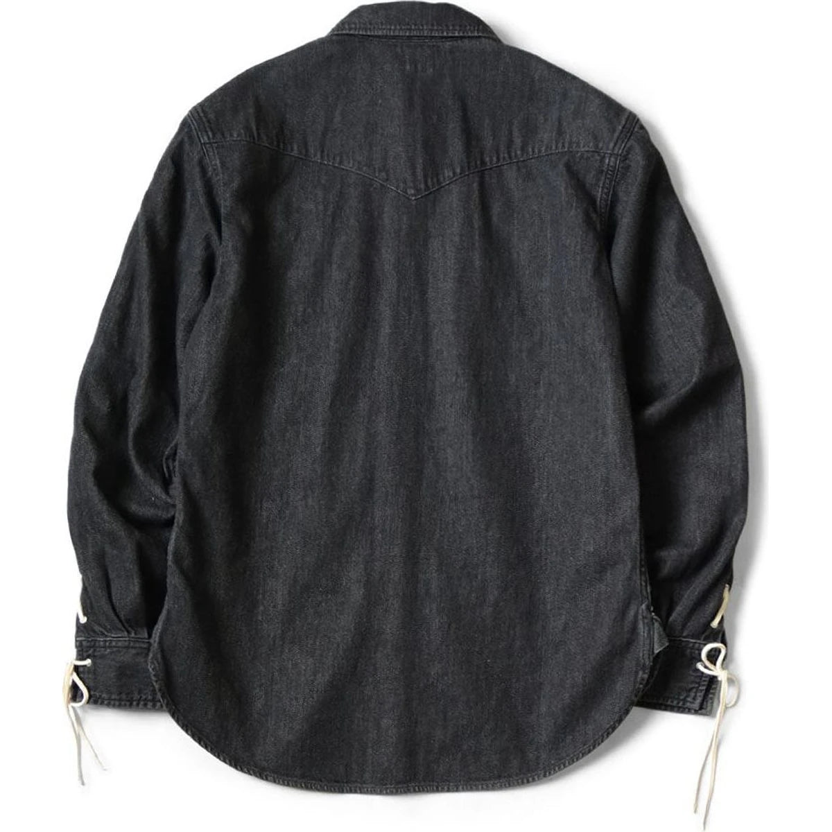 Kapital 8oz Black Denim Lace-Up Western Shirt