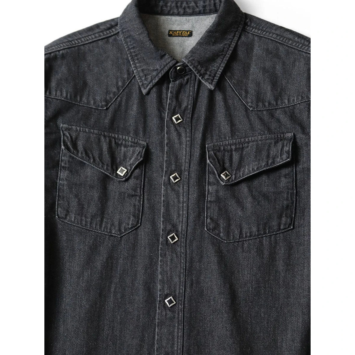 Kapital 8oz Black Denim Lace-Up Western Shirt
