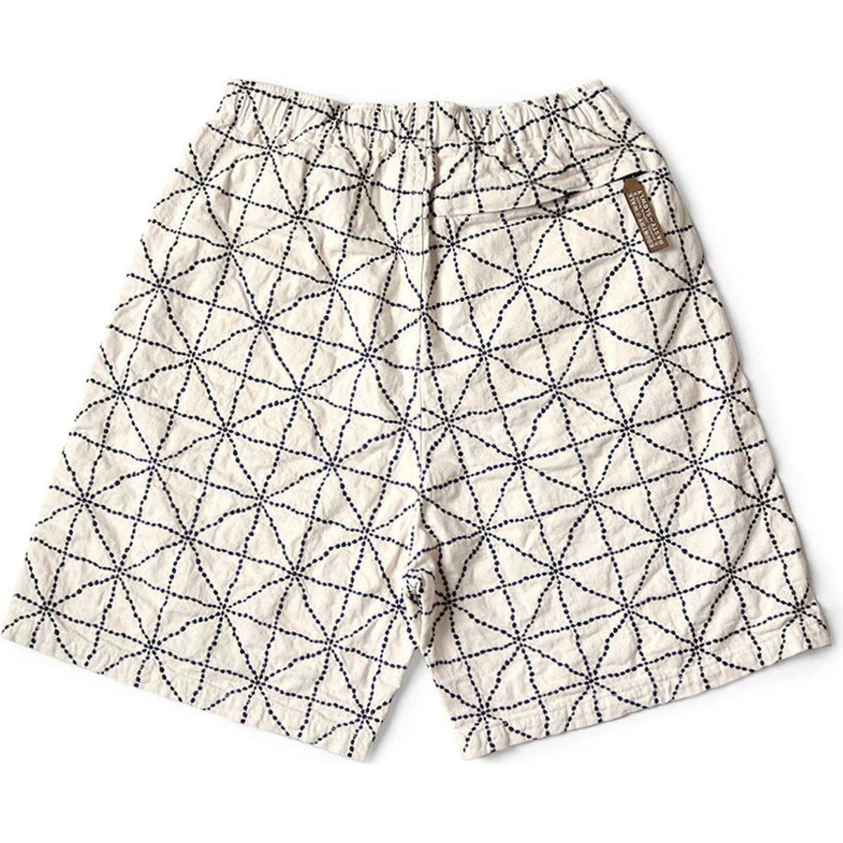 Kapital 8oz Color Denim Folk-Dojo Embroidered Easy Shorts