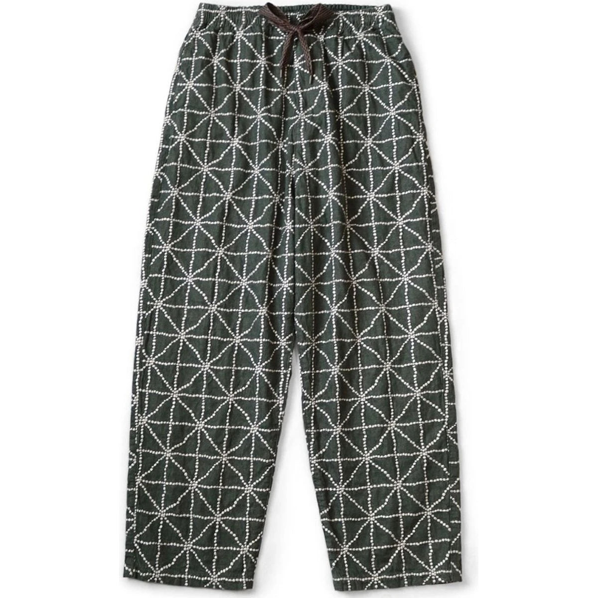 Kapital 8oz Color Denim Folk-Dojo Embroidery Easy Baggy Pants