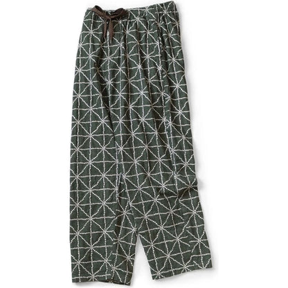 Kapital 8oz Color Denim Folk-Dojo Embroidery Easy Baggy Pants