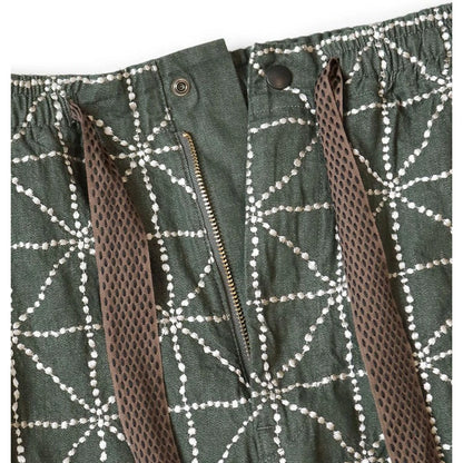 Kapital 8oz Color Denim Folk-Dojo Embroidery Easy Baggy Pants
