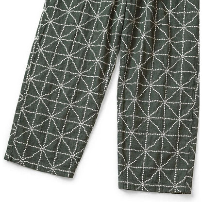 Kapital 8oz Color Denim Folk-Dojo Embroidery Easy Baggy Pants
