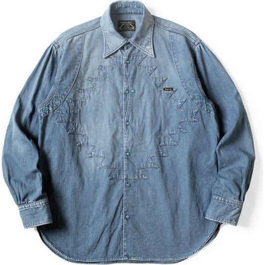 Kapital 8oz Denim Thunderbird Husky Western Shirt (Processed)