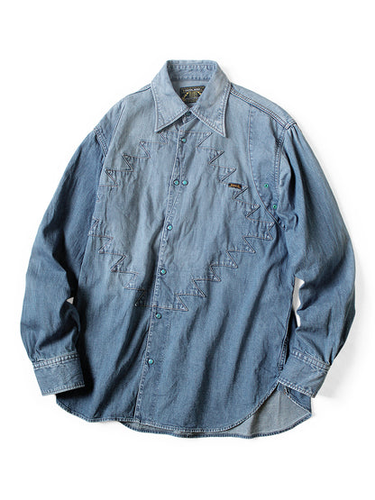 Kapital 8oz Denim Thunderbird Husky Western Shirt (Processed)