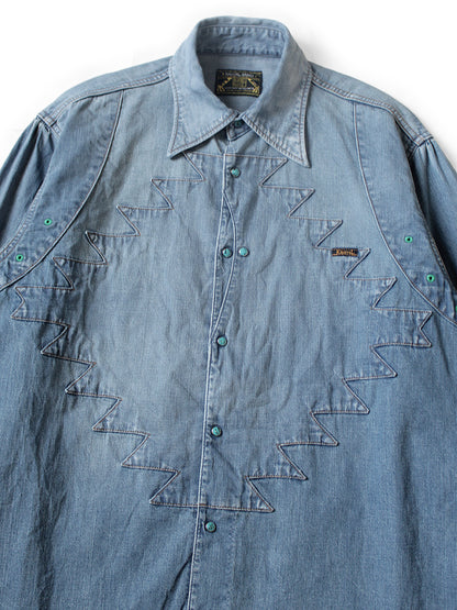 Kapital 8oz Denim Thunderbird Husky Western Shirt (Processed)