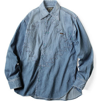 Kapital 8oz Denim Thunderbird Husky Western Shirt (Processed)