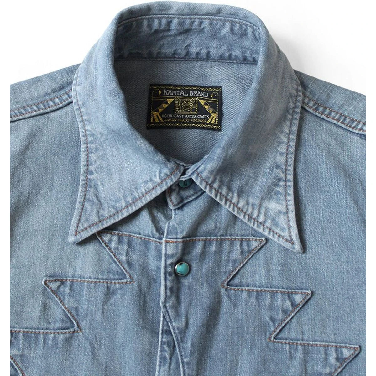 Kapital 8oz Denim Thunderbird Husky Western Shirt (Processed)