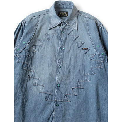 Kapital 8oz Denim Thunderbird Husky Western Shirt (Processed)