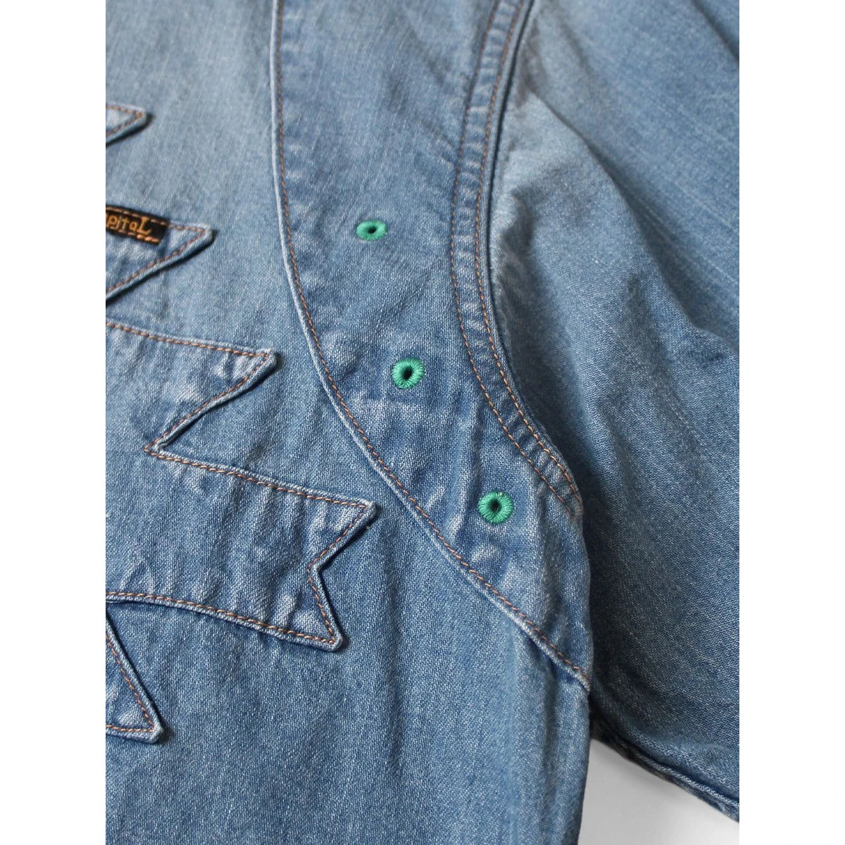 Kapital 8oz Denim Thunderbird Husky Western Shirt (Processed)