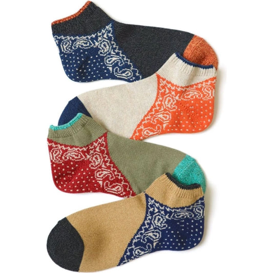 Kapital 96 Heel Paisley Bandana Ankle Socks