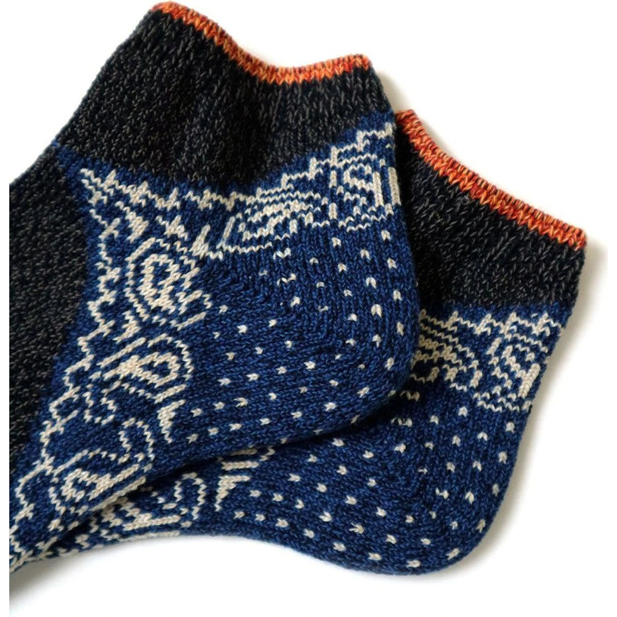 Kapital 96 Heel Paisley Bandana Ankle Socks