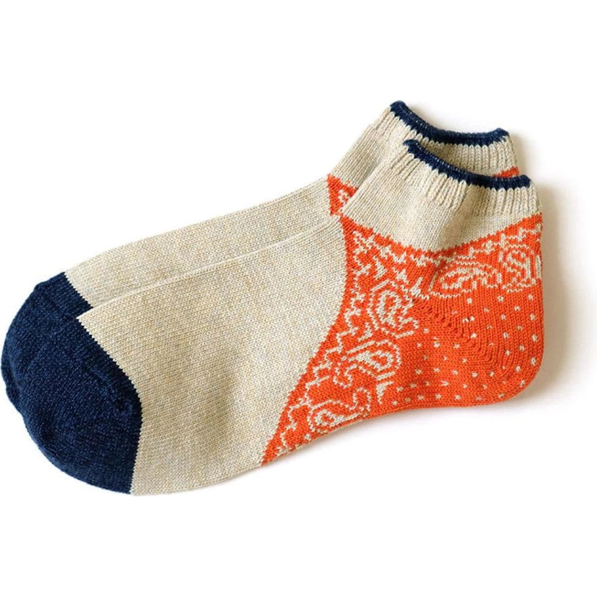 Kapital 96 Heel Paisley Bandana Ankle Socks