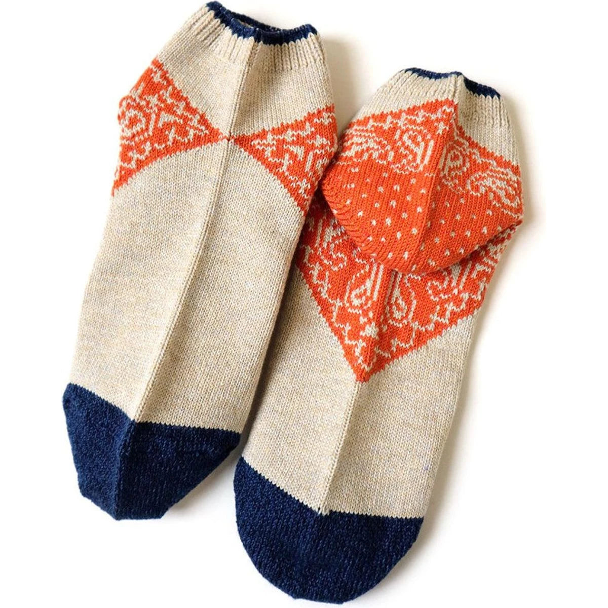 Kapital 96 Heel Paisley Bandana Ankle Socks