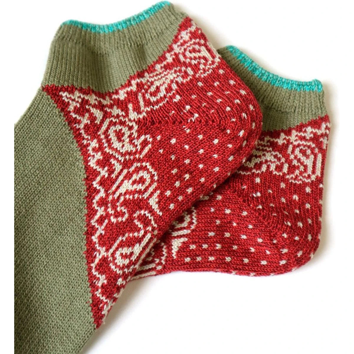Kapital 96 Heel Paisley Bandana Ankle Socks