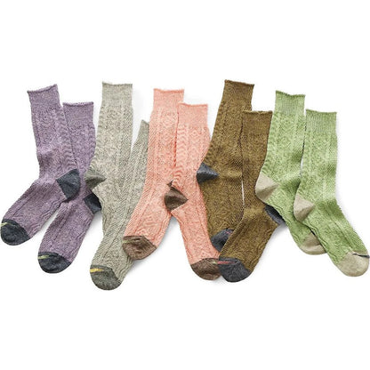 Kapital 96 Linen Jacquard Kuba Pattern Socks