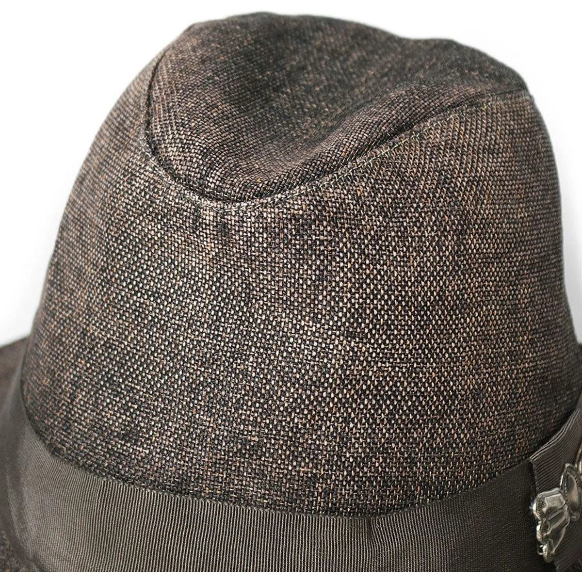 Kapital Aged Paper Canvas Fedora Hat