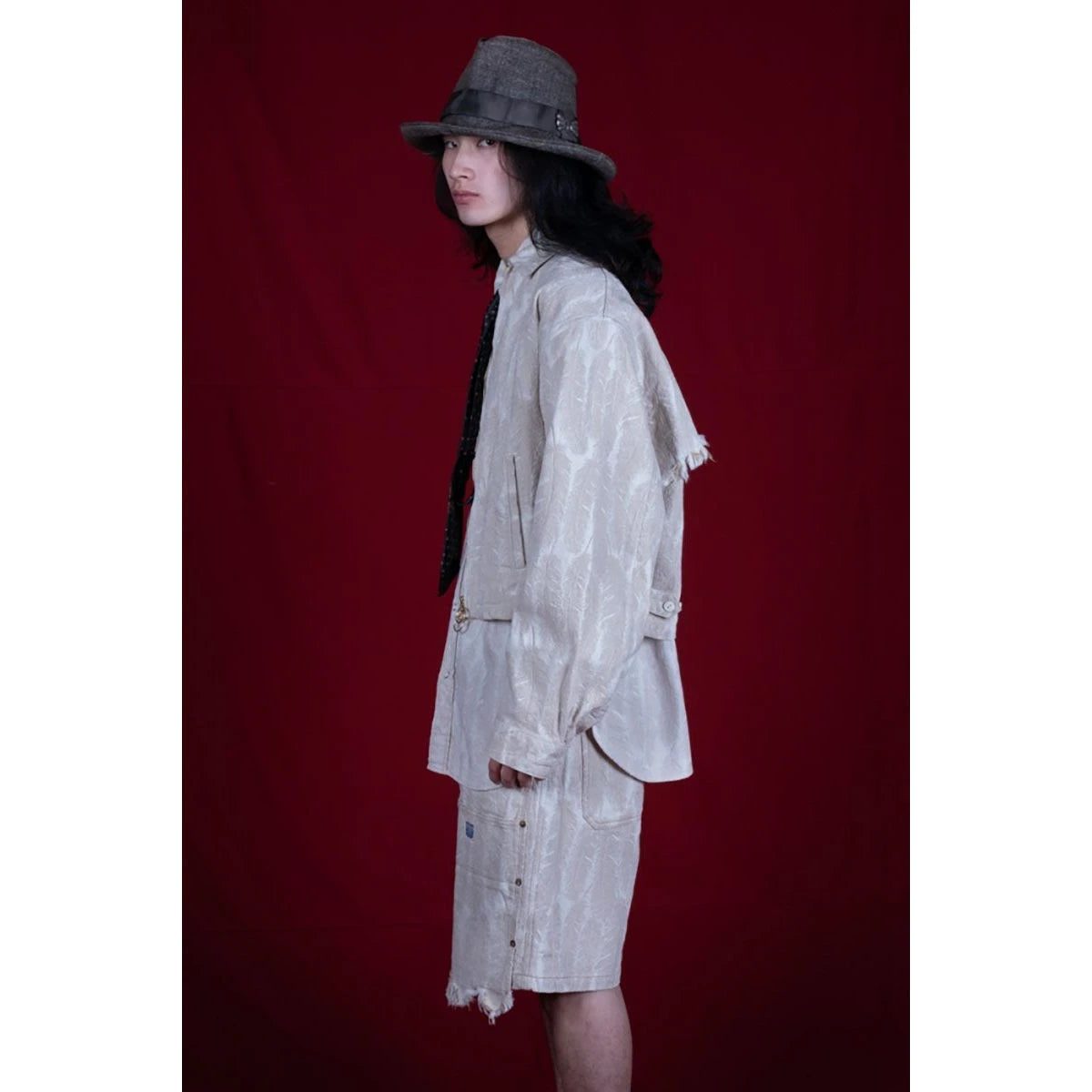 Kapital Aged Paper Canvas Fedora Hat