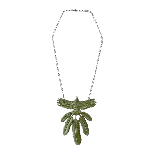 Kapital Alloy Lacquered Eagle Necklace