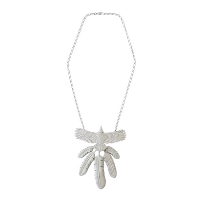Kapital Alloy Lacquered Eagle Necklace