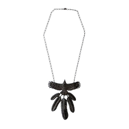Kapital Alloy Lacquered Eagle Necklace