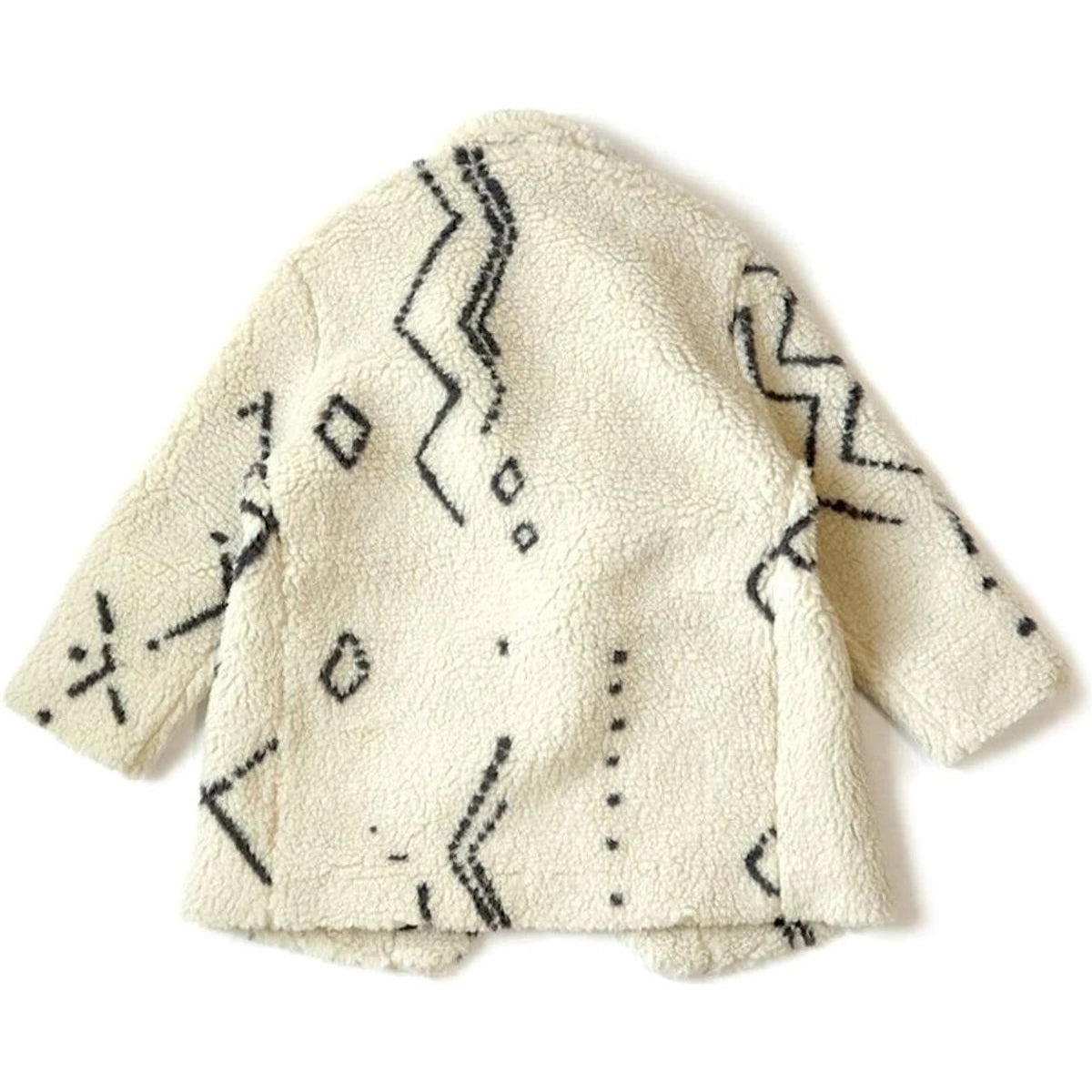 Kapital Beni Ourain Pattern Boa Fleece Pea Coat