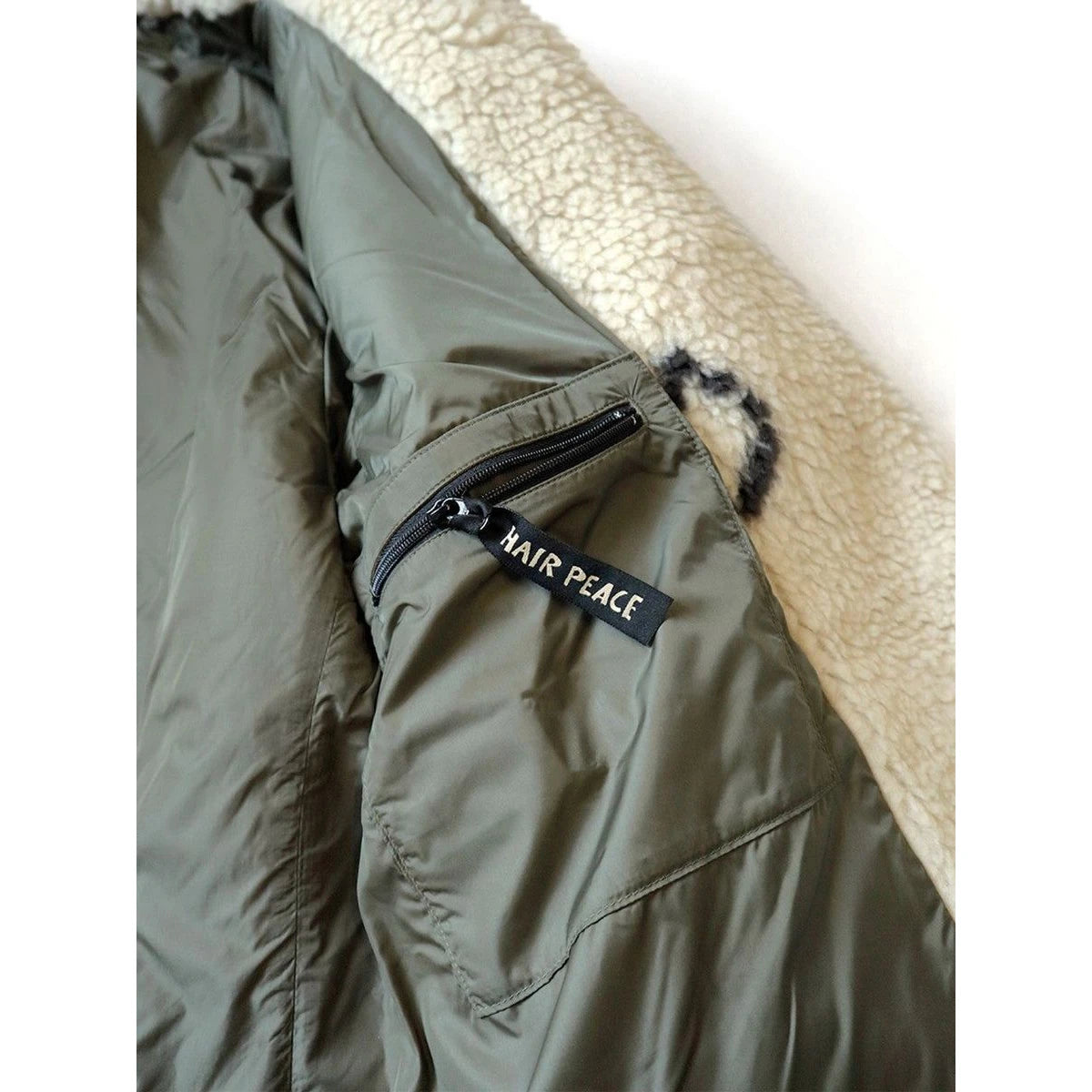 Kapital Beni Ourain Pattern Boa Fleece Pea Coat