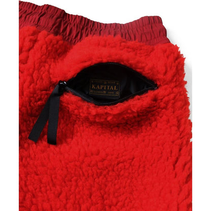 Kapital Bone Pattern Boa Fleece Easy Pants
