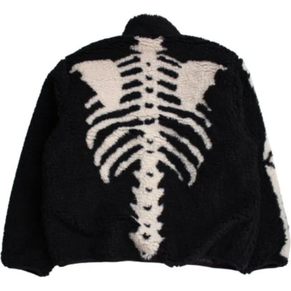 Kapital Bone Pattern Boa Fleece Reversible Blouson Jacket