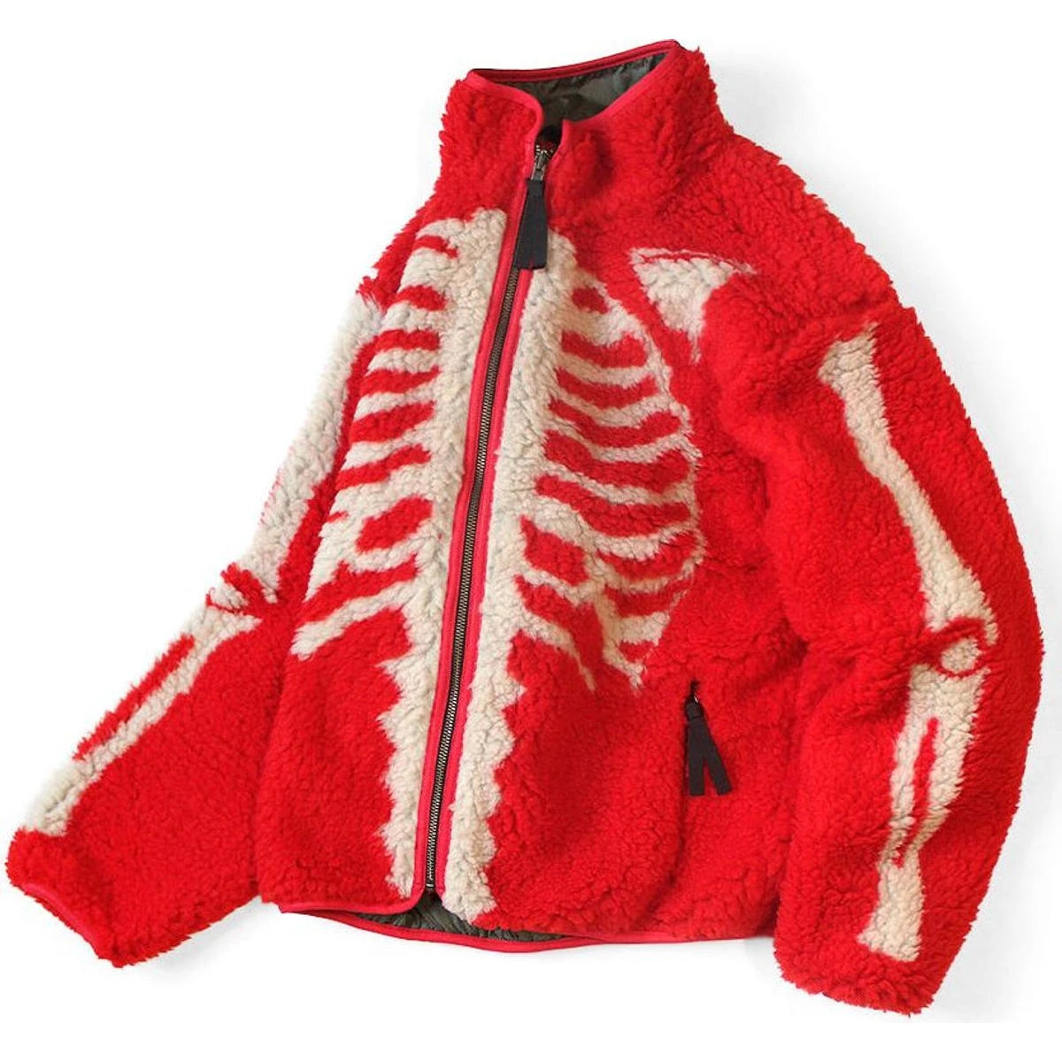 Kapital Bone Pattern Boa Fleece Reversible Blouson