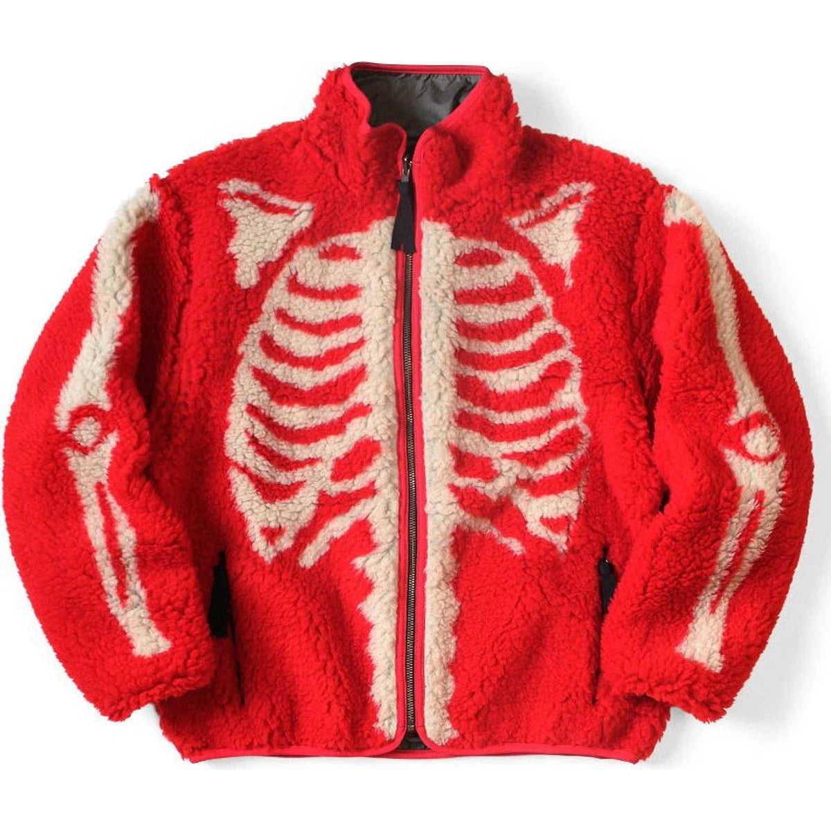 Kapital Bone Pattern Boa Fleece Reversible Blouson