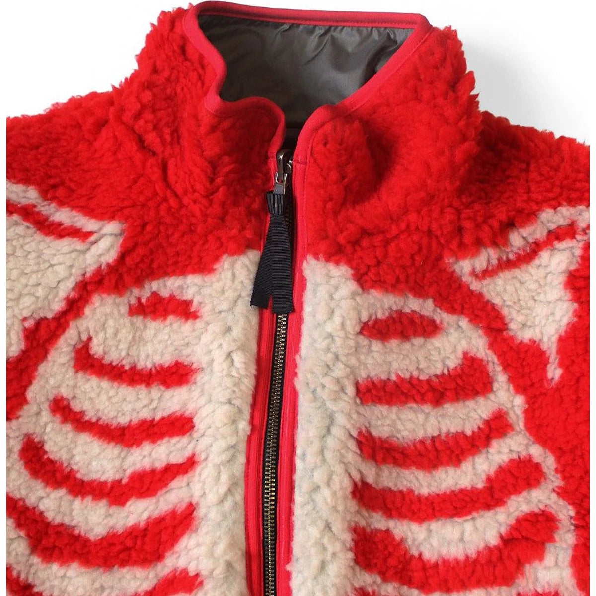 Kapital Bone Pattern Boa Fleece Reversible Blouson