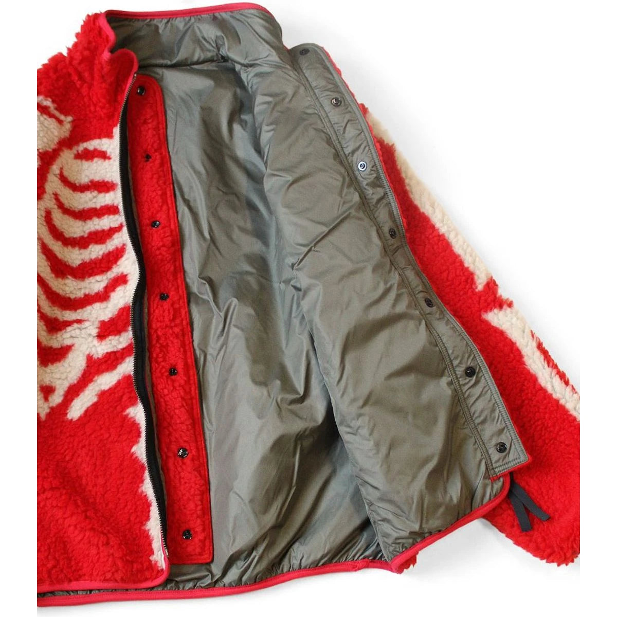 Kapital Bone Pattern Boa Fleece Reversible Blouson