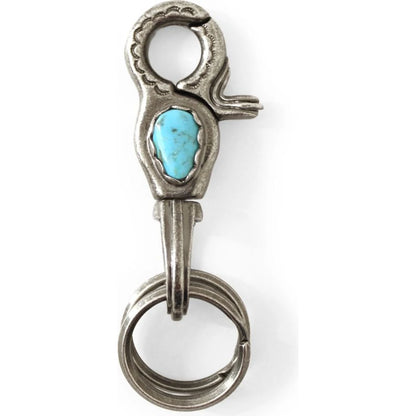 Kapital Brass, Silver, Turquoise Keyring