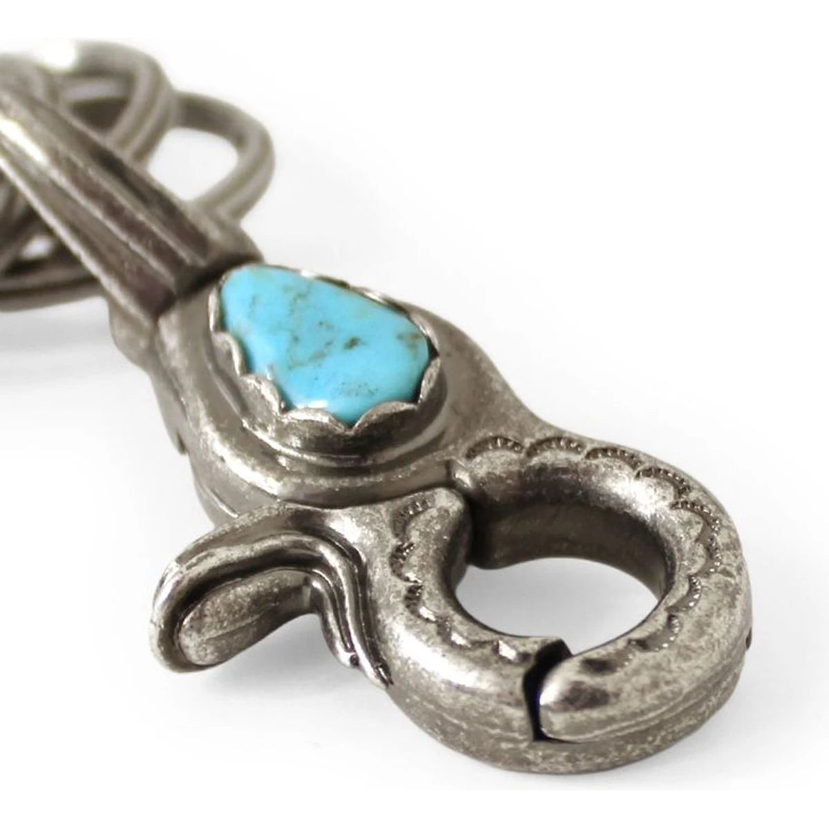 Kapital Brass, Silver, Turquoise Keyring