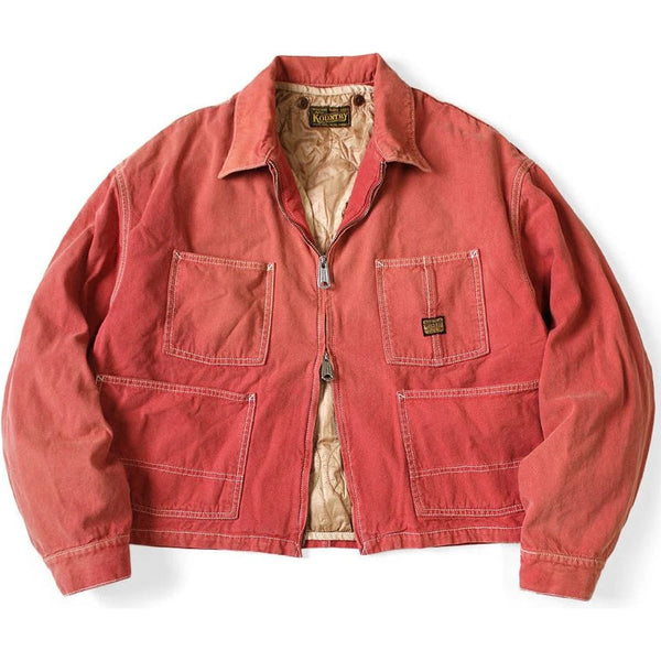 Kapital California Red Canvas Cover Old Drizzler Jacket (With