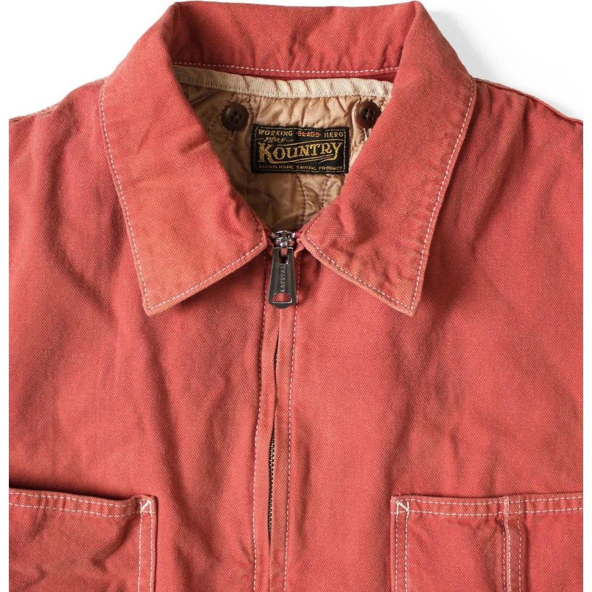 Kapital California Red Canvas Cover Old Drizzler Jacket (With Liner)