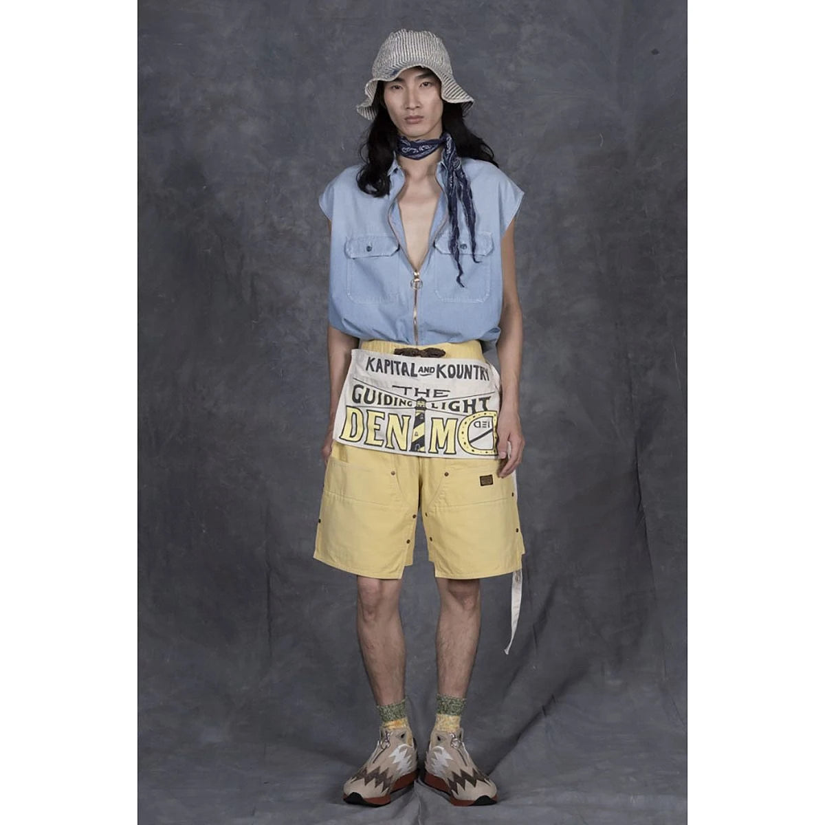 Kapital Canvas Double Knee Easy Short Pants