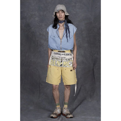 Kapital Canvas Double Knee Easy Short Pants