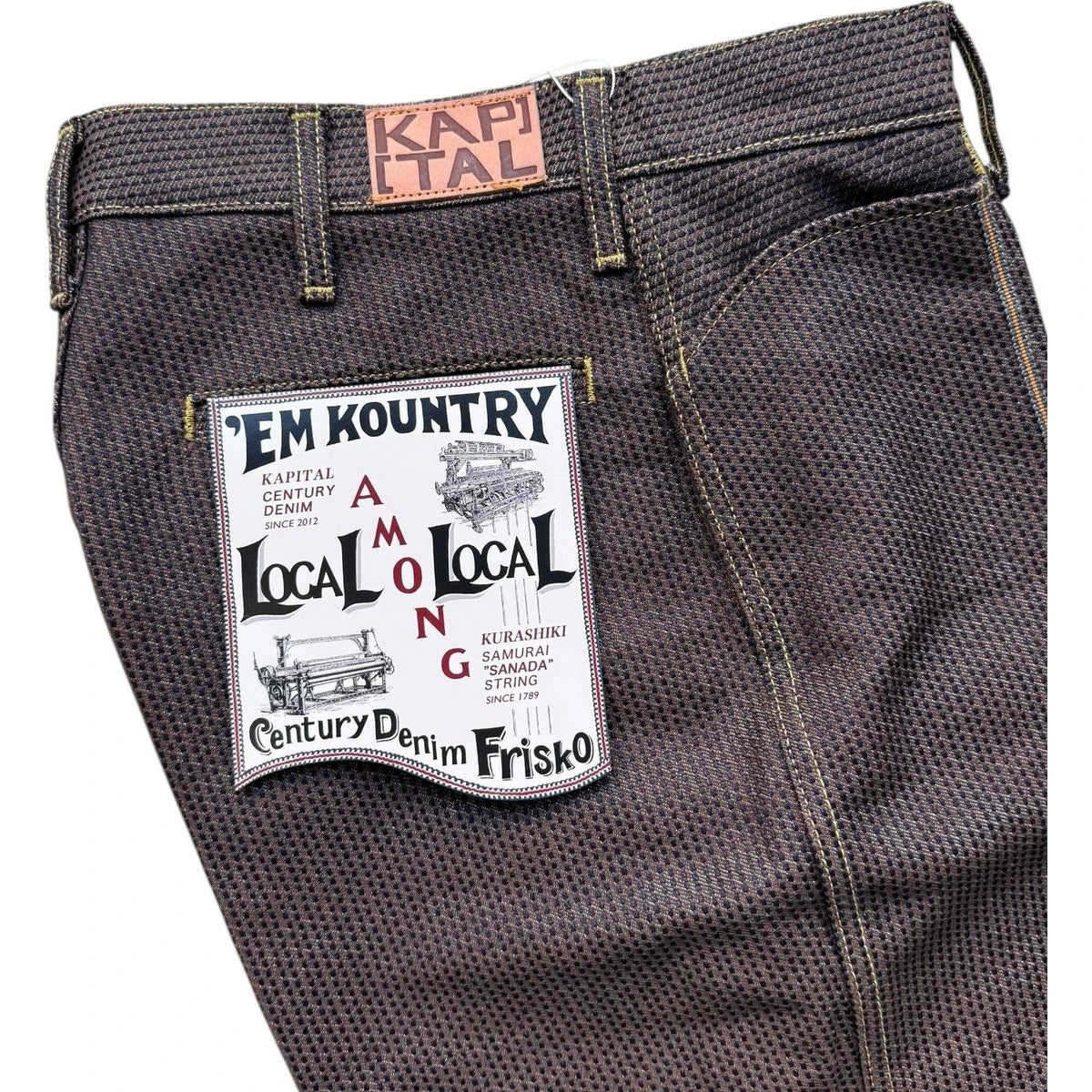 Kapital Century Denim 5P Frisko No. 5+S (Kakishibu) | COJP Gallery
